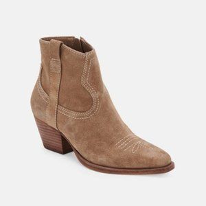 Dolce Vita Tan Western Ankle Boots